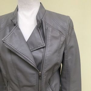 Faux Leather Moto Jacket